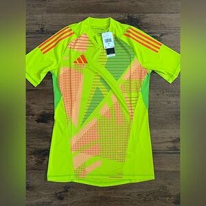 Adidas T24 P Short Sleeve Goalkeeper Jersey ‘Volt Red’ (size mens M)